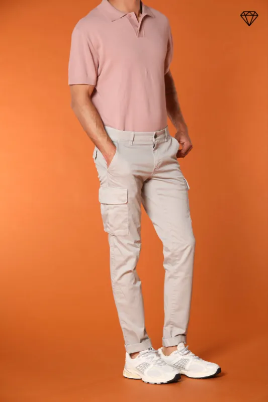 Chile Men's cargo pants in stretch satin Extra Slim Fit ① sold by Mason's