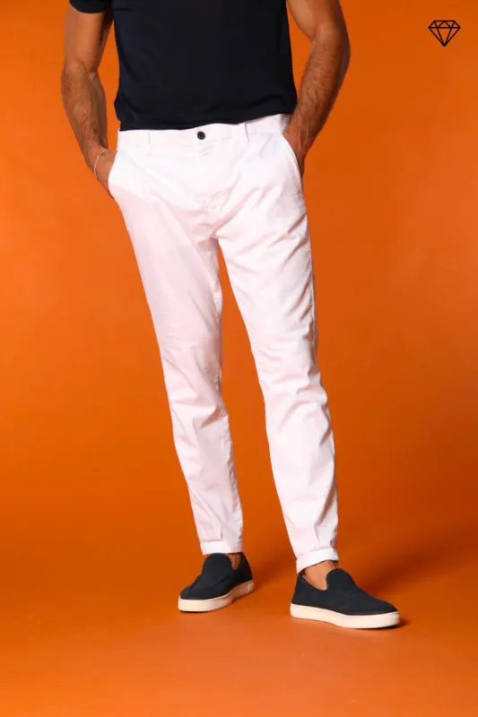 Osaka men's chino pants in fine cotton and tencel tricotine carrot fit ① sold by Mason's