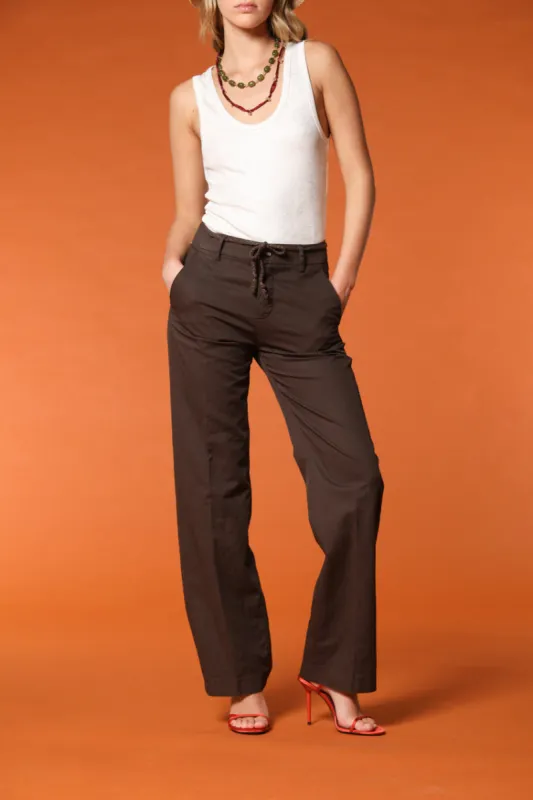 New York Straight women's chino pants in cotton and linen twill straight fit sold by Mason's