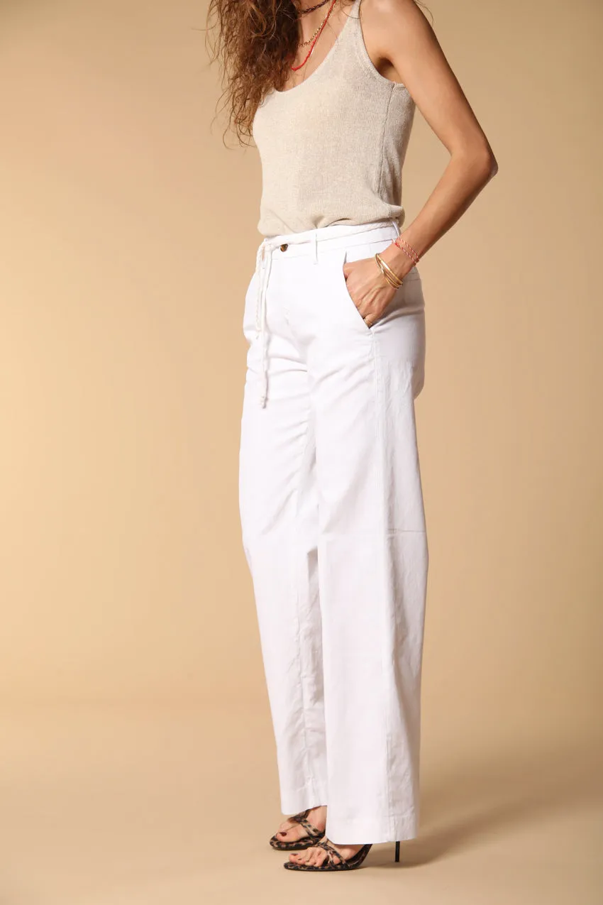 New York Straight women's chino pants in cotton and linen twill straight fit sold by Mason's product image thumbnail 4