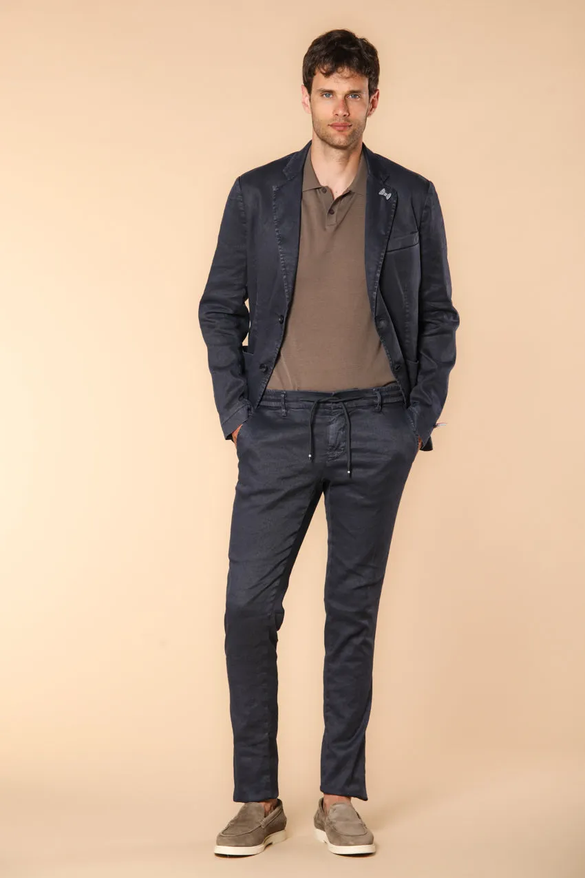 Milano Jogger men's pants in linen and cotton twill extra slim fit sold by Mason's product image thumbnail 4