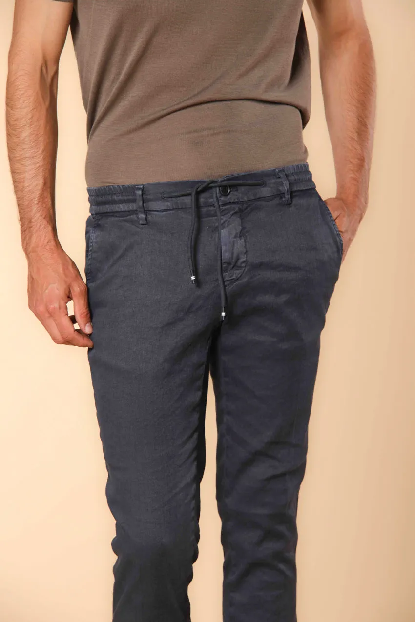 Milano Jogger men's pants in linen and cotton twill extra slim fit sold by Mason's product image thumbnail 3