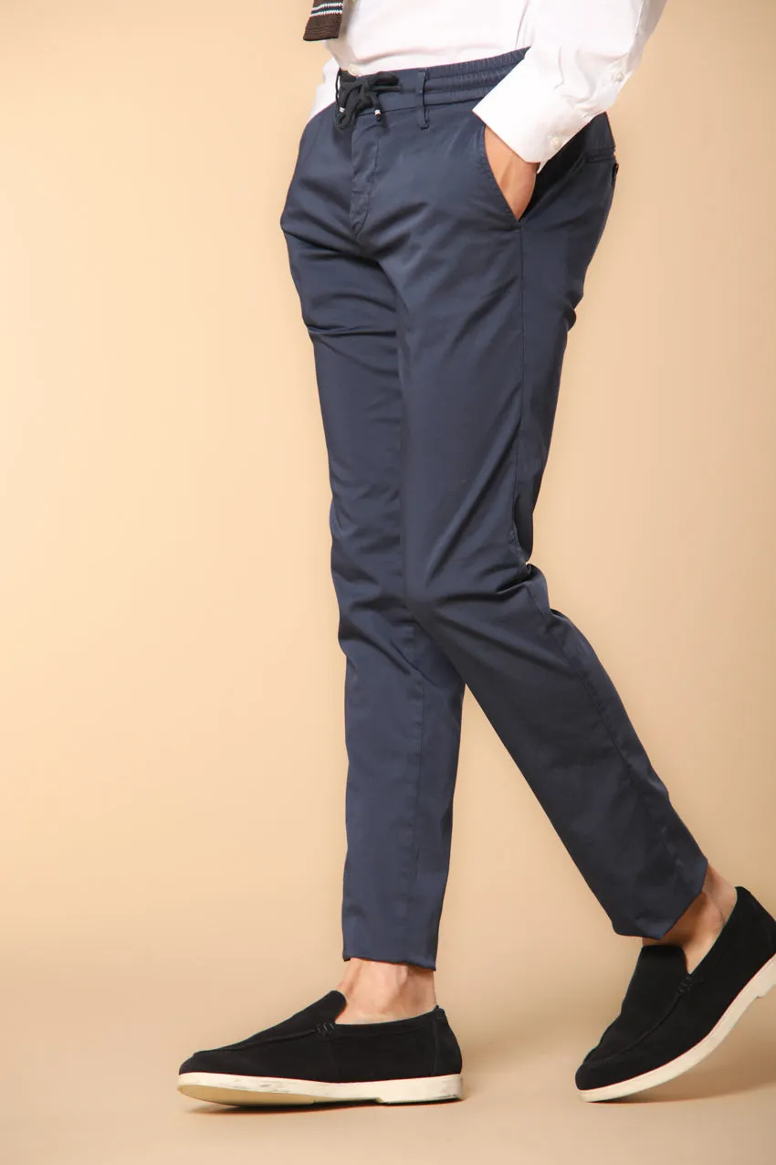 Milano Jogger Travel men's jogger chino pants in technical travel stretch satin extra slim fit sold by Mason's product image thumbnail 5