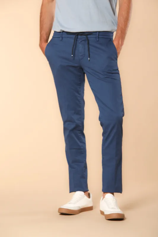 Milano Jogger men's chino jogger in cotton and tencel extra slim fit sold by Mason's