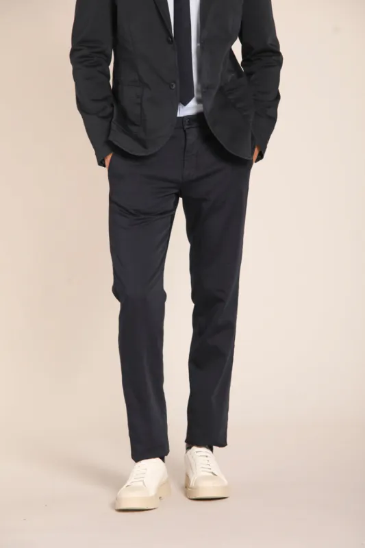 Torino men's chino pants in techno travel satin slim fit sold by Mason's