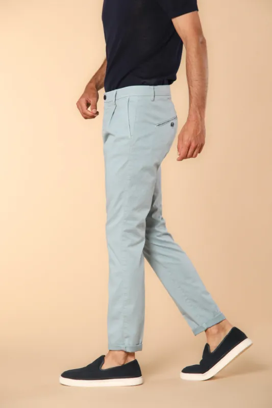 Osaka 1 Pinces men’s chino pants in cotton and lyocell twill carrot fit sold by Mason's