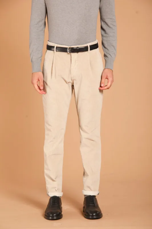 Osaka 1 Pinces men's chino pants in velvet costa france carrot fit sold by Mason's