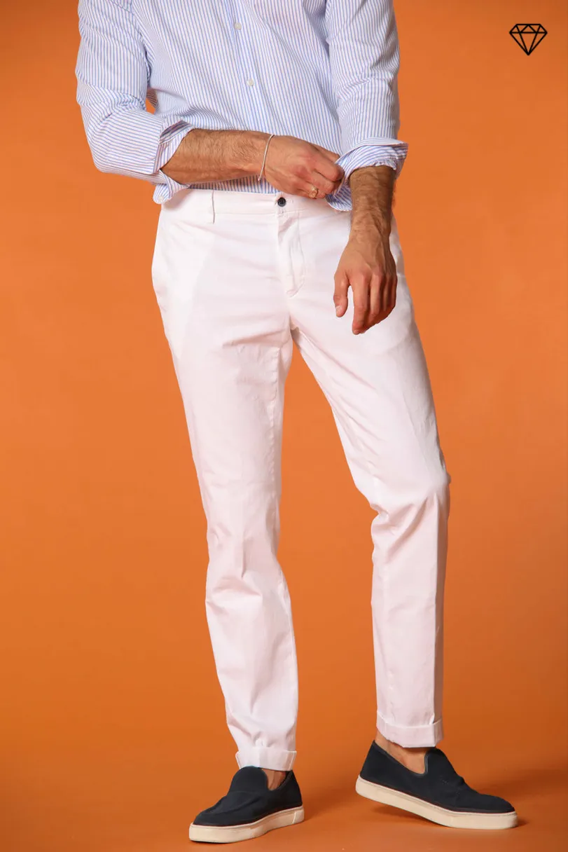 New York men's chino pants in stretch satin regular fit ① sold by Mason's