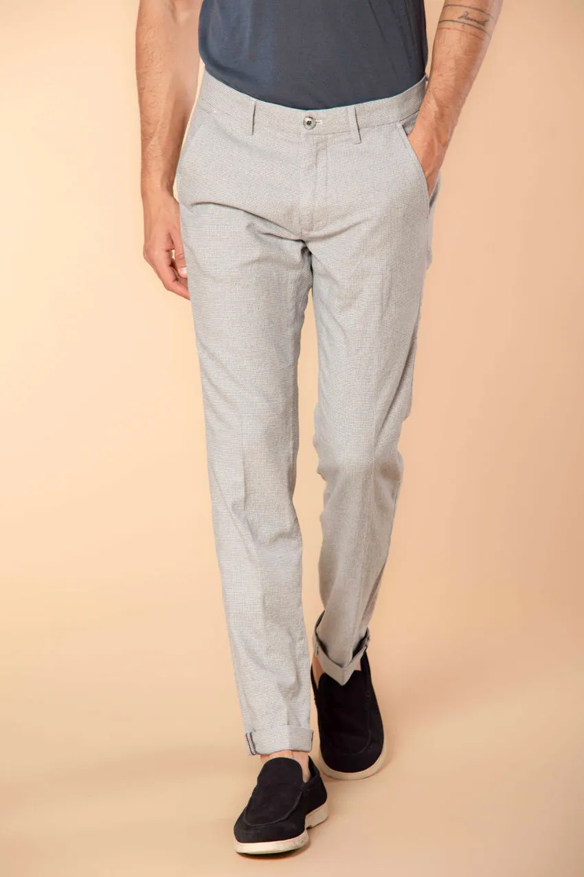 Milano men's chino pants in mouliné cotton with micro pattern extra slim fit sold by Mason's product image thumbnail 2