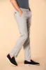 Milano men's chino pants in mouliné cotton with micro pattern extra slim fit sold by Mason's