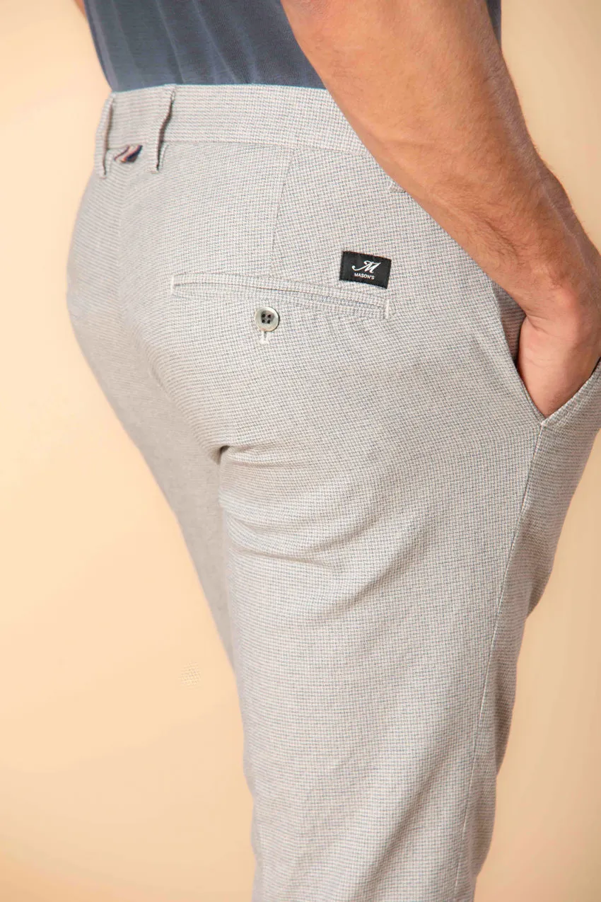 Milano men's chino pants in mouliné cotton with micro pattern extra slim fit sold by Mason's product image thumbnail 4