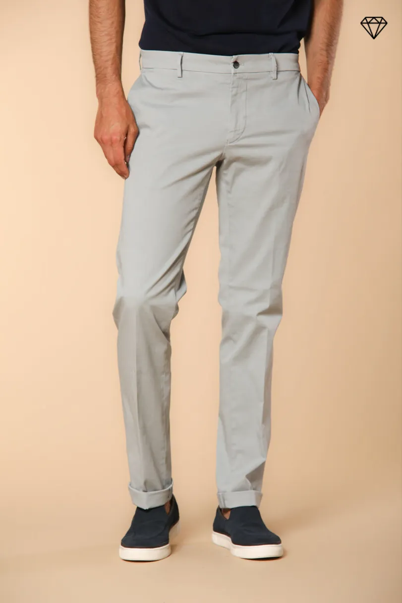 New York men's chino pants in stretch satin regular fit ① sold by Mason's