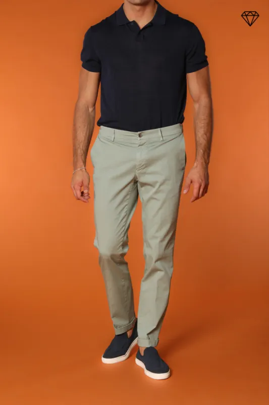 New York men's chino pants in stretch satin regular fit ① sold by Mason's