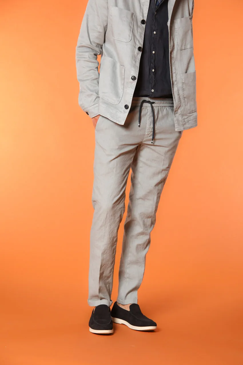 New York Sack men's chino pants in lightweight linen and cotton fabric regular fit sold by Mason's product image thumbnail 4