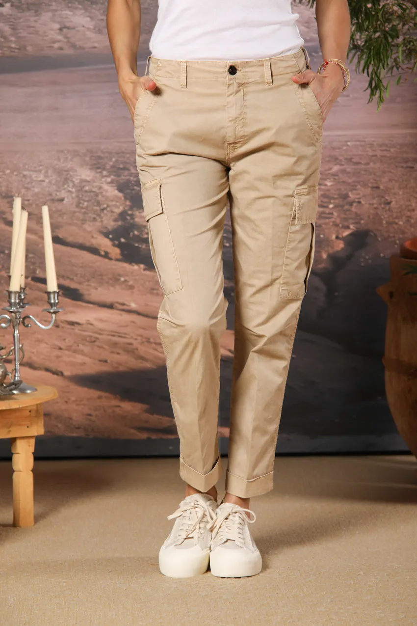 Judy Archivio women's cargo pants stretch cotton twill relaxed fit sold by Mason's