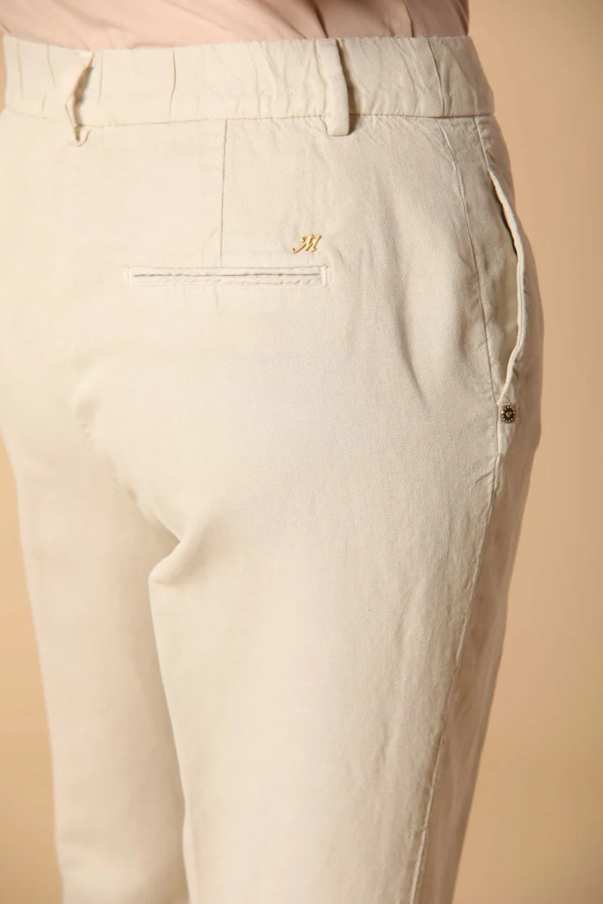 Linda Summer women's chino jogger pants in woven mat fabric relaxed fit sold by Mason's product image thumbnail 2