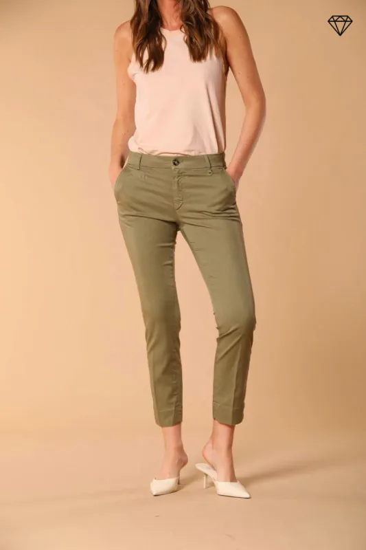 Jaqueline women's chino capri trousers in twill slim fit ① sold by Mason's