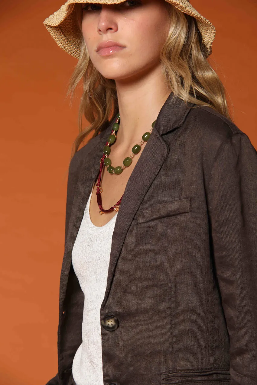 Irene women's blazer in linen and cotton twill sold by Mason's product image thumbnail 2