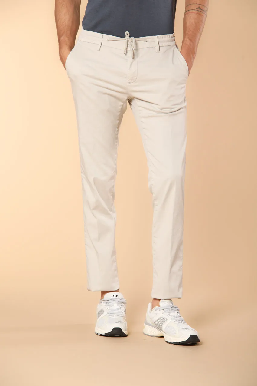 Milano Jogger men's chino jogger in cotton and tencel extra slim fit sold by Mason's