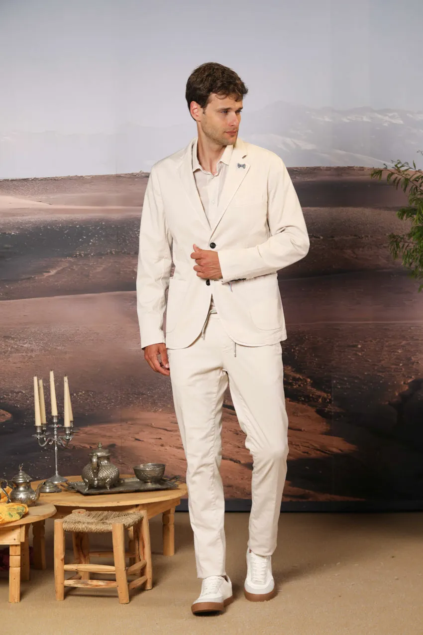 Milano Jogger men's chino jogger in cotton and tencel extra slim fit sold by Mason's product image thumbnail 4