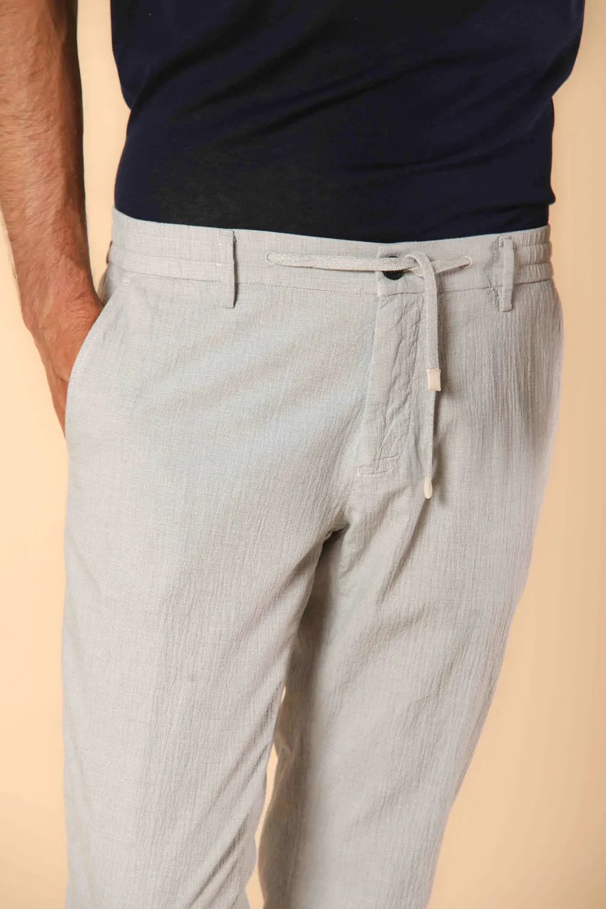 Milano Jogger men's jogger chino pants in micro star print seersucker extra slim fit sold by Mason's product image thumbnail 3