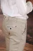 Milano Jogger men's pants in linen and cotton twill extra slim fit sold by Mason's