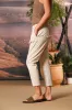 Malibu Jogger women's chino pants in gabardine carrot fit ① sold by Mason's