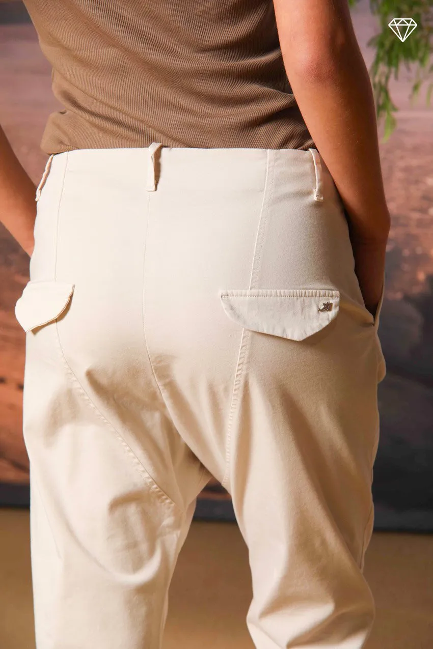 Malibu Jogger women's chino pants in gabardine carrot fit ① sold by Mason's product image thumbnail 3