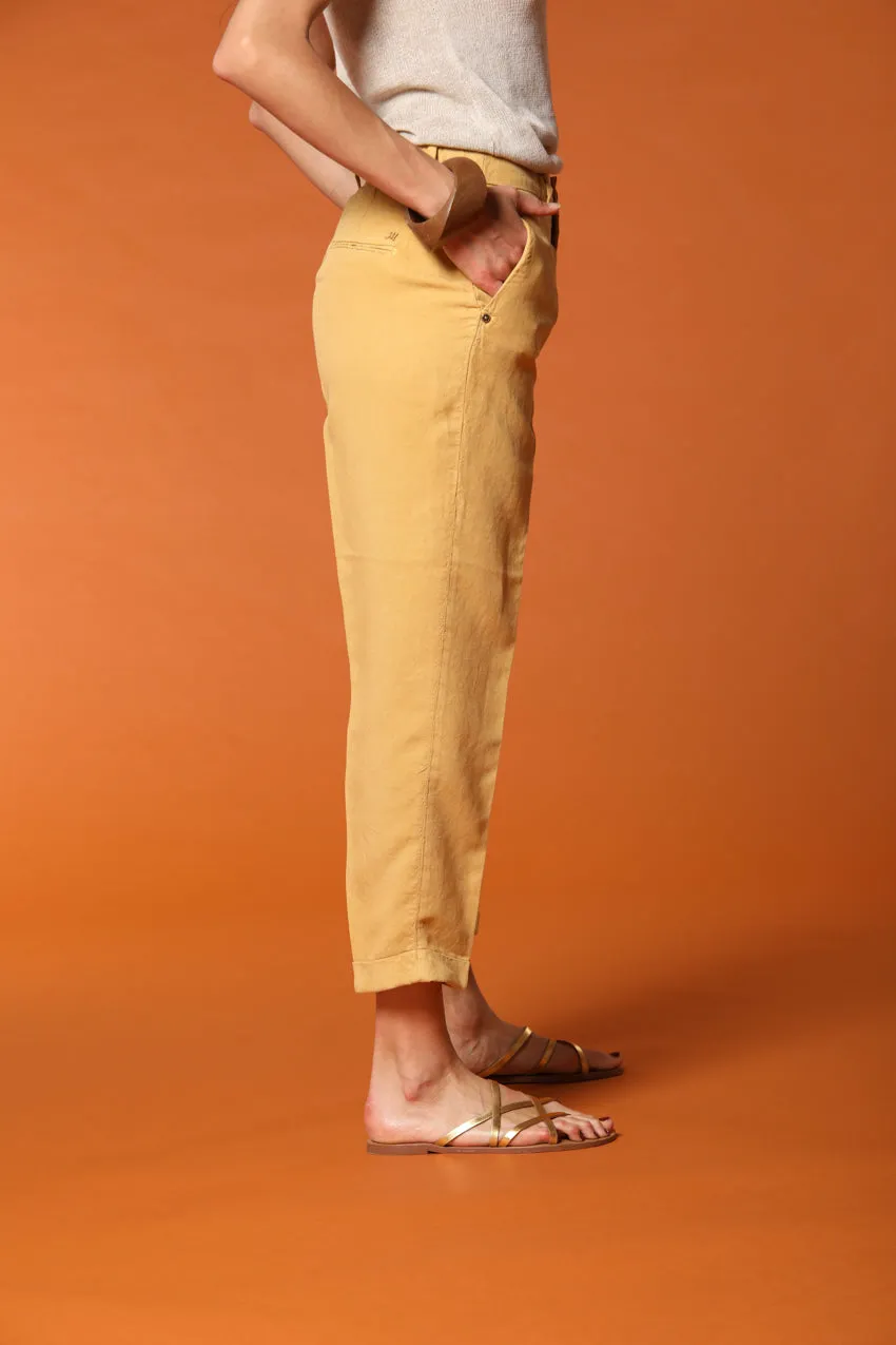 Linda Summer women's chino jogger pants in woven mat fabric relaxed fit sold by Mason's product image thumbnail 4