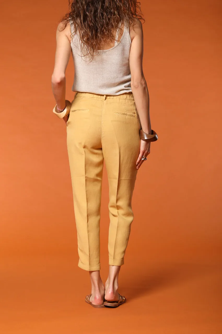 Linda Summer women's chino jogger pants in woven mat fabric relaxed fit sold by Mason's product image thumbnail 5