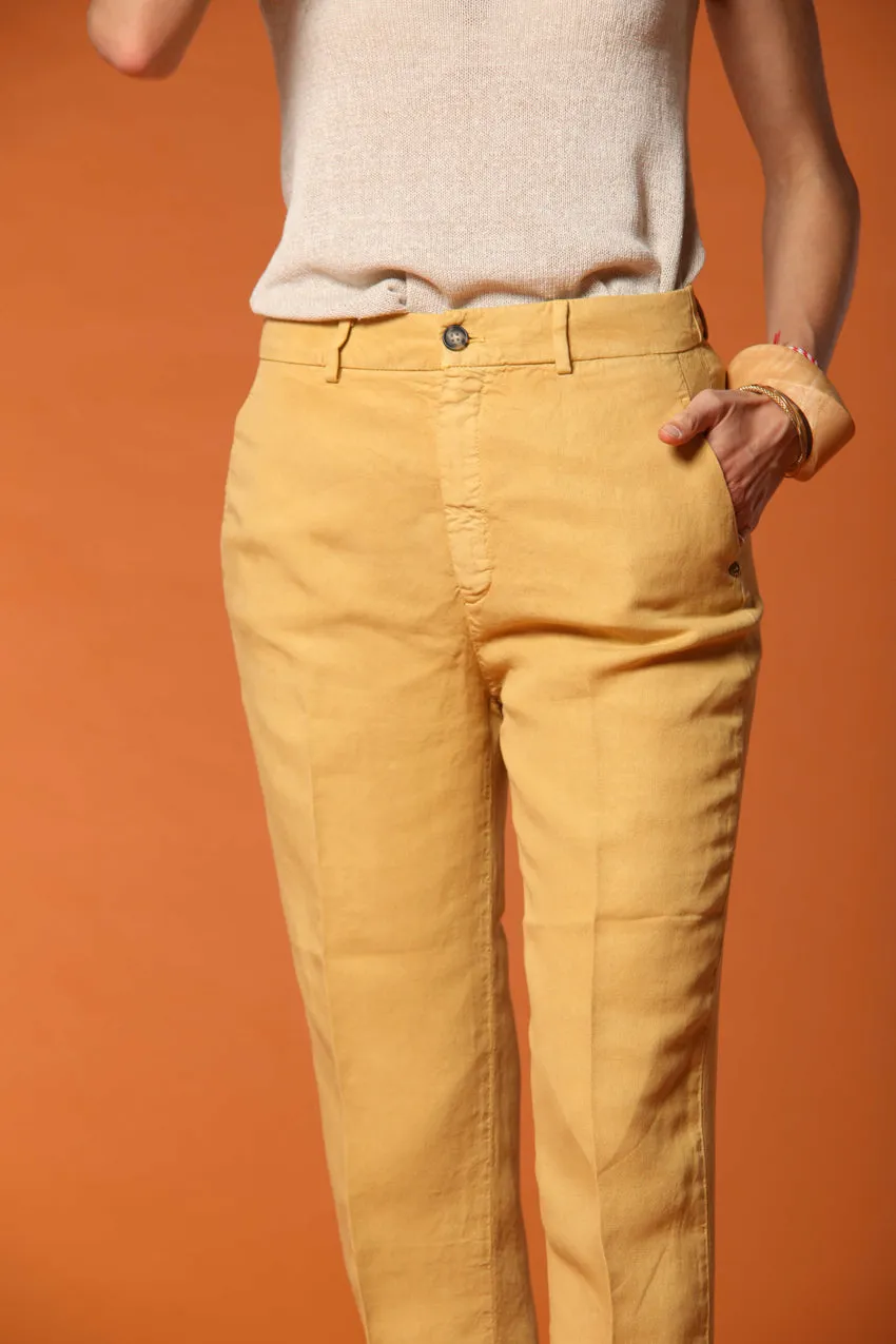 Linda Summer women's chino jogger pants in woven mat fabric relaxed fit sold by Mason's product image thumbnail 3