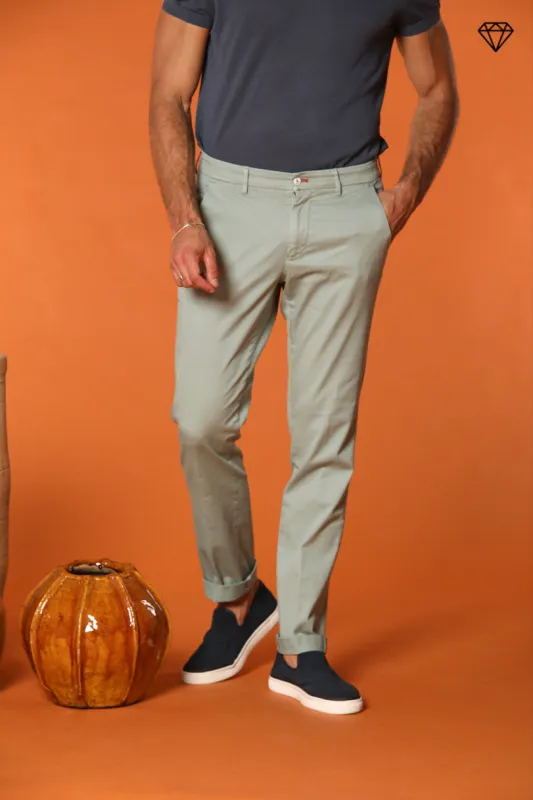Torino men's chino pants in fine cotton and lyocell tricot slim fit  ① sold by Mason's