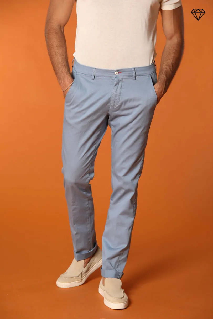 Torino men's chino pants in fine cotton and lyocell tricot slim fit sold by Mason's