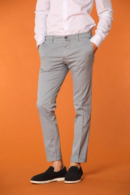 Milano Essential men's chino pants in pima cotton stretch twill extra slim fit sold by Mason's