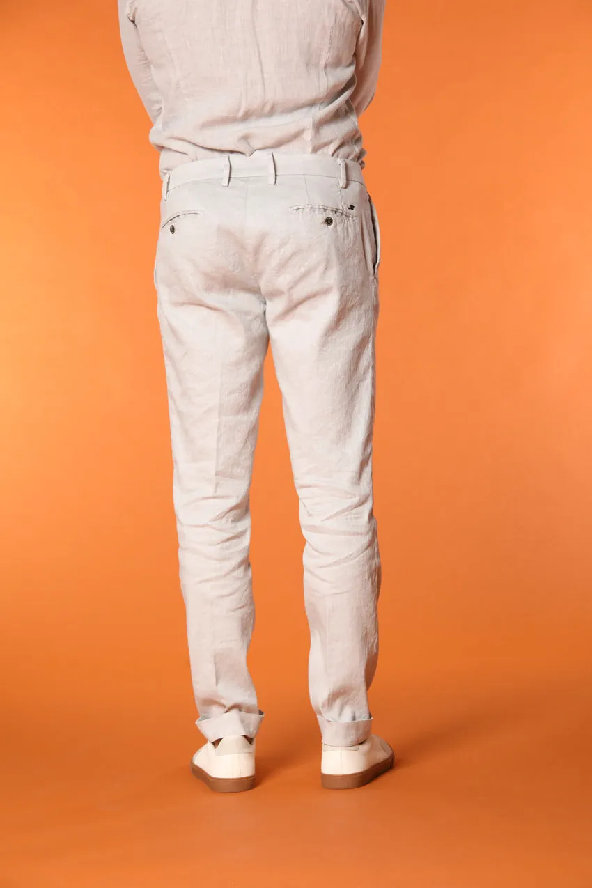 New York Time 1 Pinces men's chino pants in linen and cotton twill regular fit sold by Mason's product image thumbnail 4