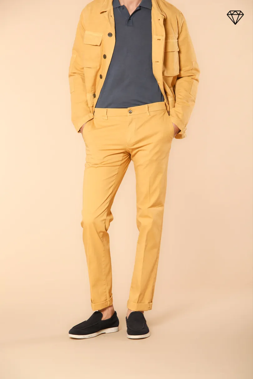 New York men's chino pants in stretch satin regular fit ① sold by Mason's product image thumbnail 3