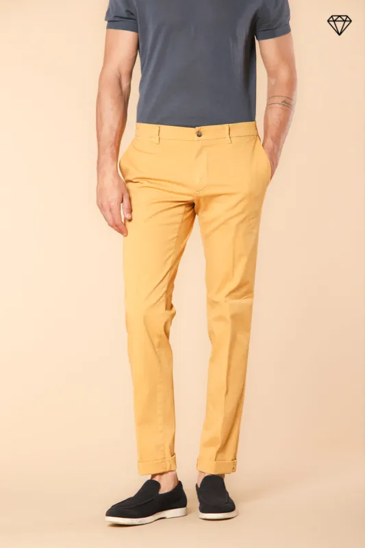 New York men's chino pants in stretch satin regular fit ① sold by Mason's