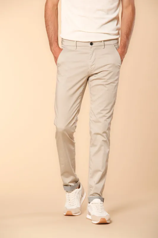 Torino men's chino pants in techno travel satin slim fit sold by Mason's