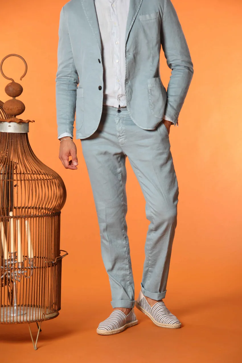 New York men's chino pants in linen and cotton twill regular fit sold by Mason's product image thumbnail 5