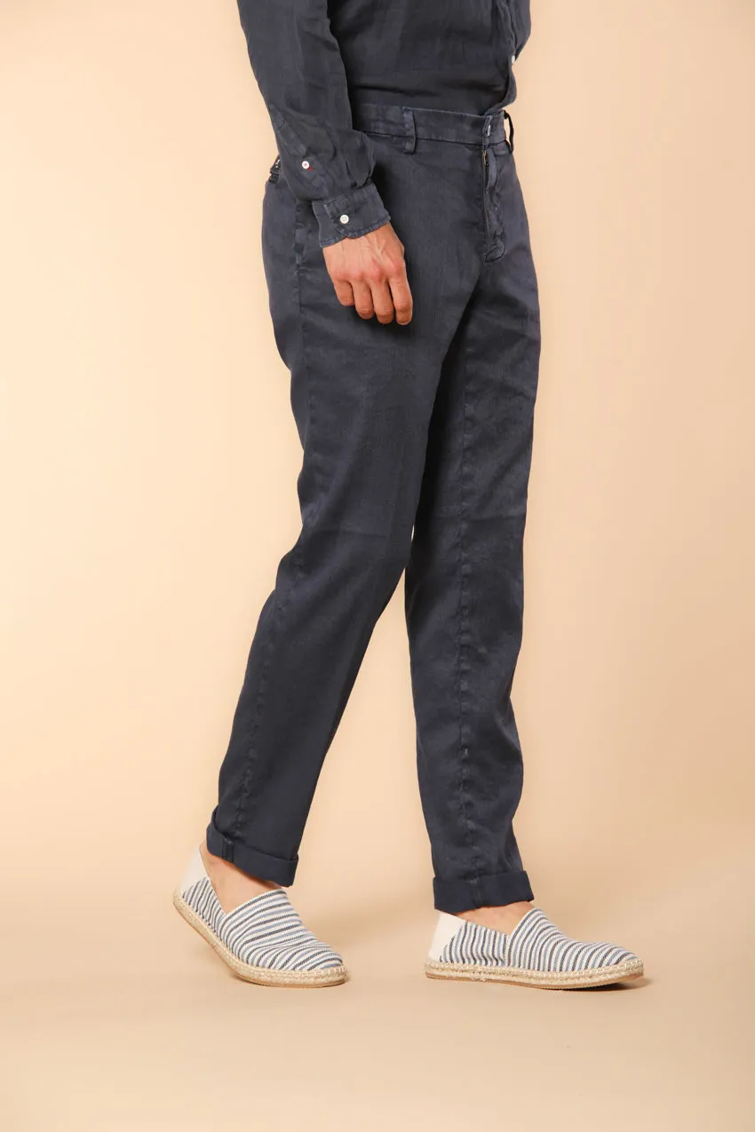 New York men's chino pants in linen and cotton twill regular fit sold by Mason's product image thumbnail 5