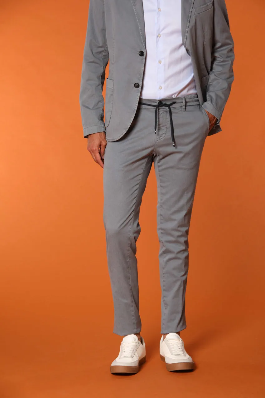 Milano Jogger men's chino jogger in cotton and tencel extra slim fit sold by Mason's