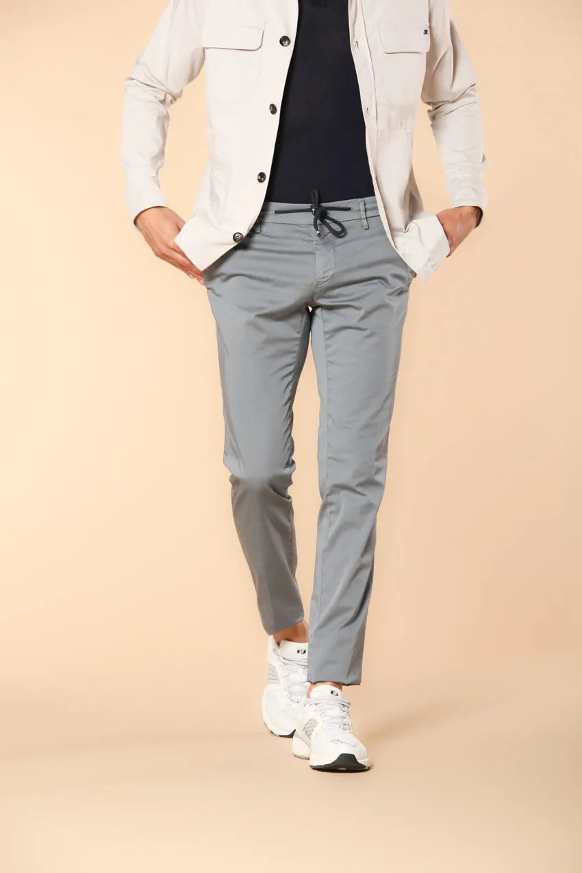 Milano Jogger Travel men's jogger chino pants in technical travel stretch satin extra slim fit sold by Mason's product image thumbnail 4