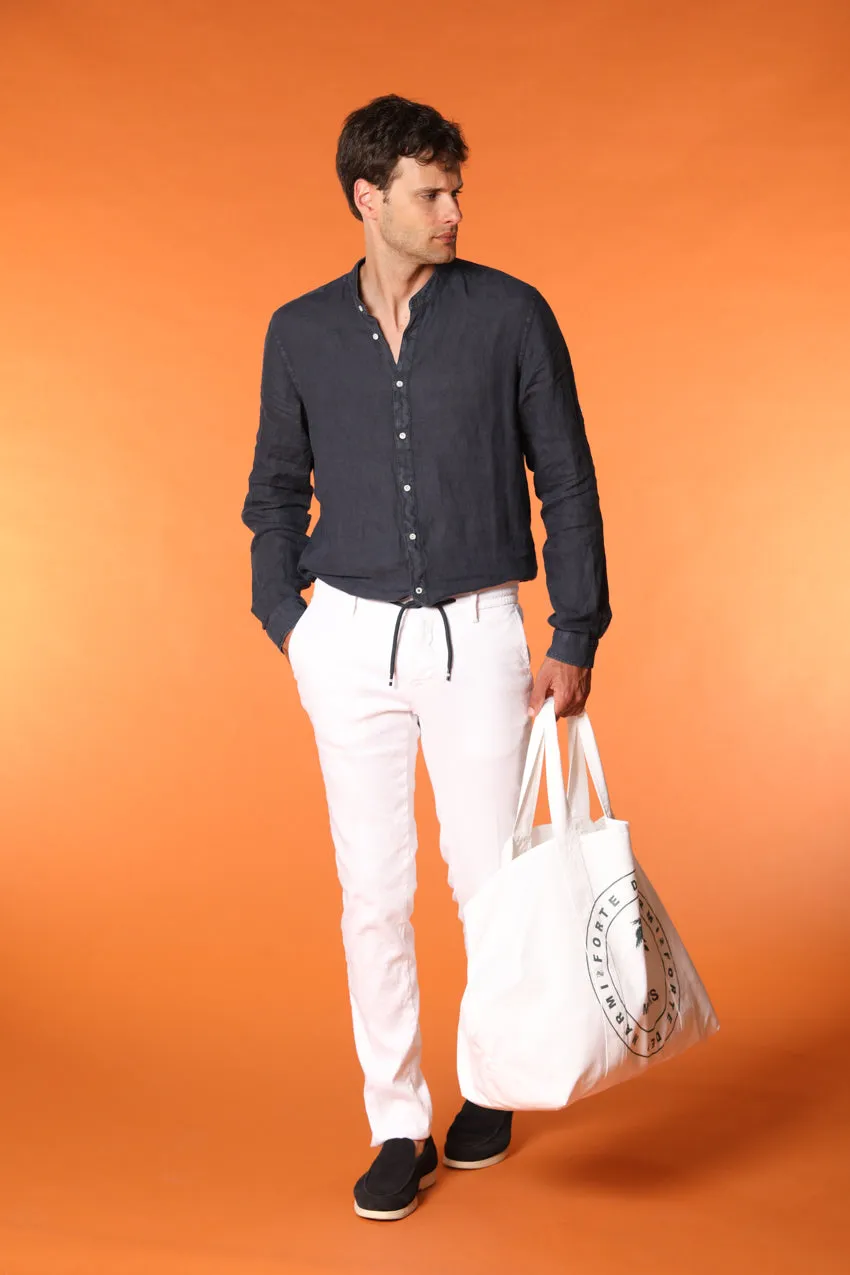 Milano Jogger men's pants in linen and cotton twill extra slim fit sold by Mason's product image thumbnail 4