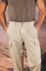 Cargo 22 men's cargo pants in broken cotton-hemp fabric with a relaxed fit sold by Mason's