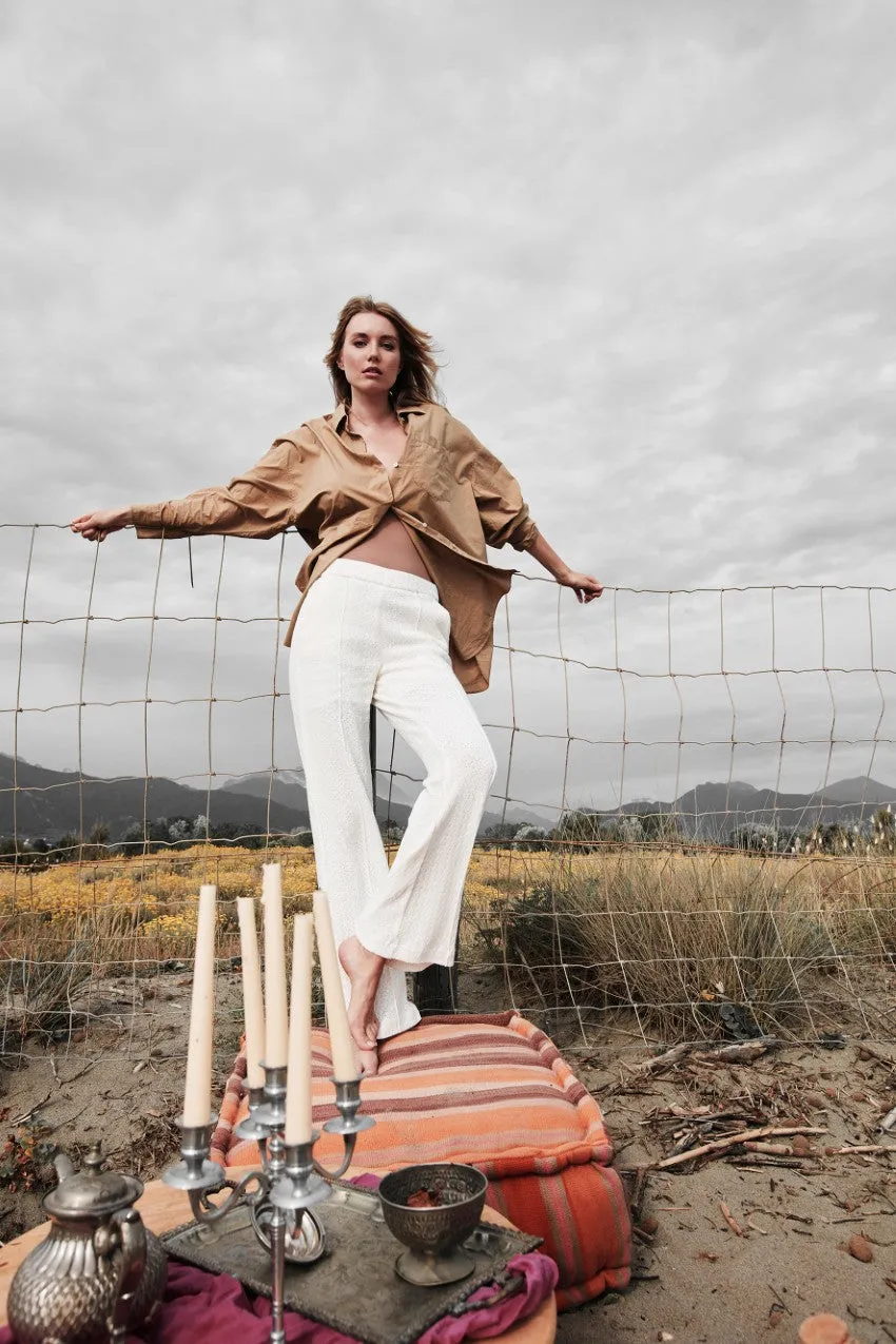 Easy Straight women's chino pants in jersey knit fabric straight fit sold by Mason's