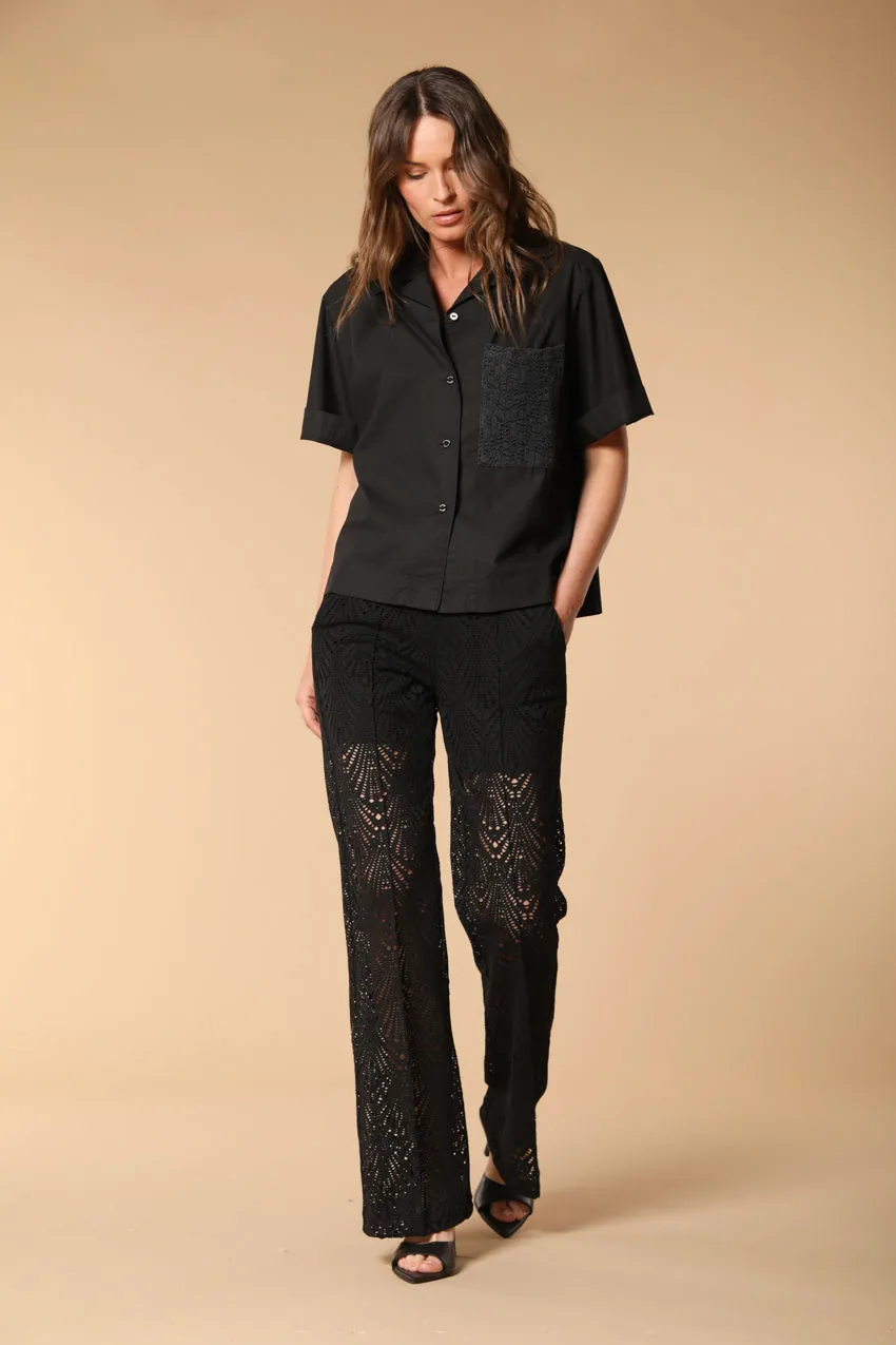 Easy Straight women's chino pants crochet fabric straight fit sold by Mason's product image thumbnail 3