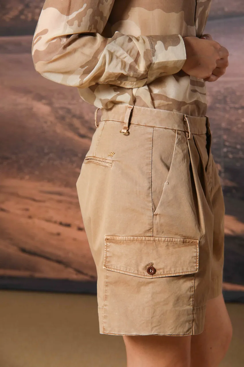 New York 1 Pinces Cargo women's cargo bermuda in lightweight cotton twill relaxed fit sold by Mason's product image thumbnail 3