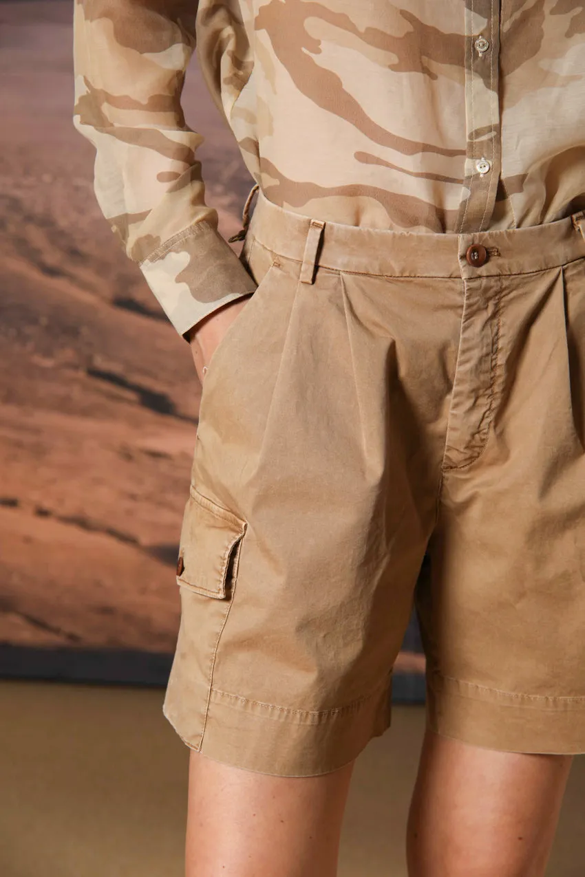 New York 1 Pinces Cargo women's cargo bermuda in lightweight cotton twill relaxed fit sold by Mason's product image thumbnail 2