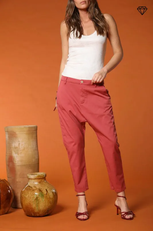 Malibu Jogger women's chino pants in gabardine carrot fit ① sold by Mason's