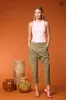 Malibu Jogger women's chino pants in gabardine carrot fit ① sold by Mason's